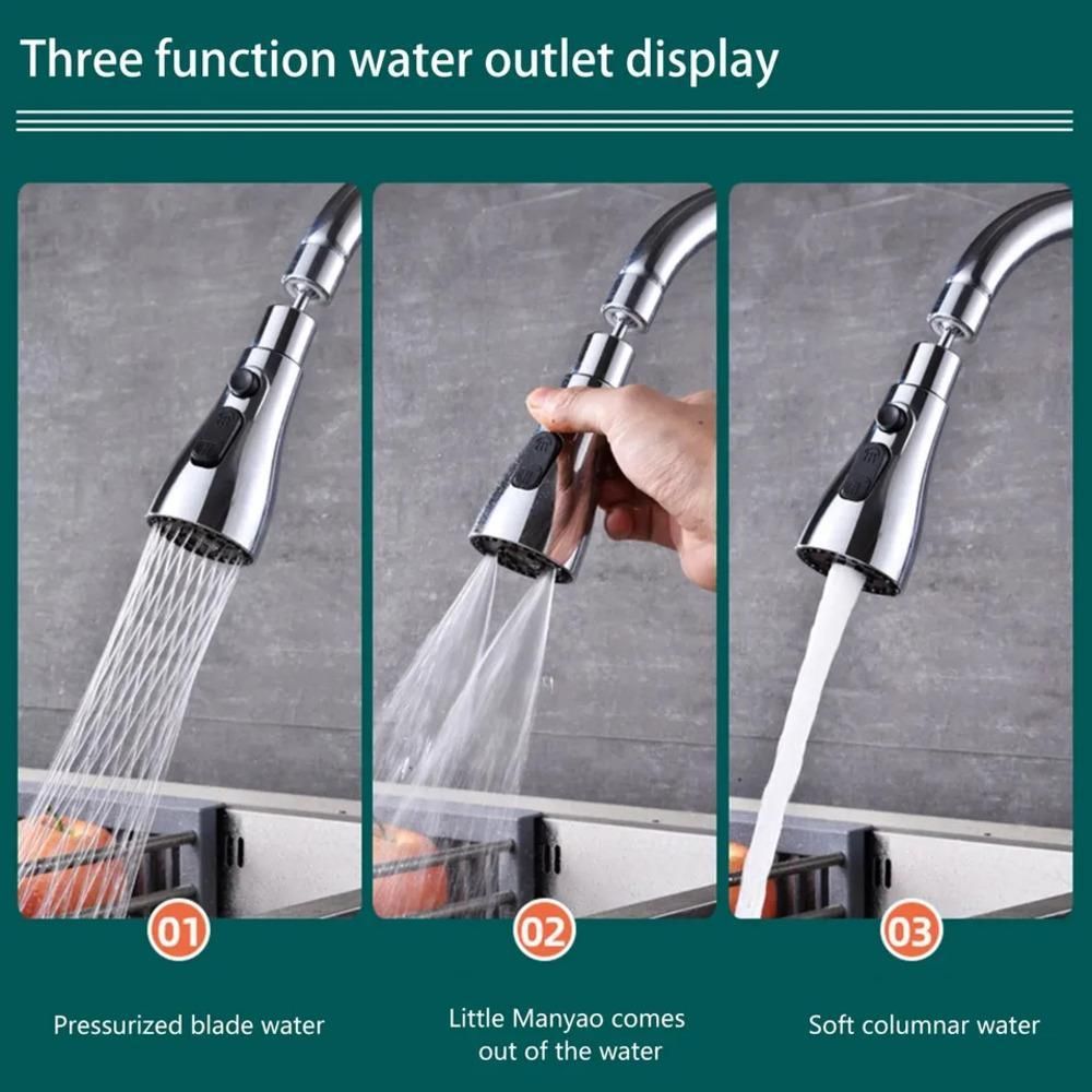 3 Modes Kitchen Sink Faucet - Stainless Steel